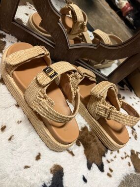 MIA Tan Espadrille Platform Sandals